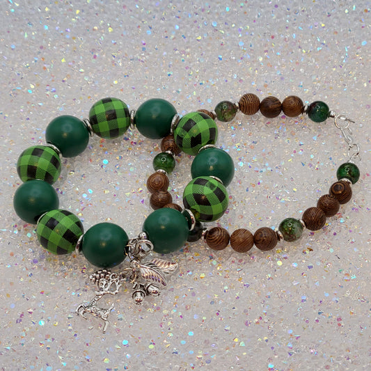 Green Forest Bracelets (set of 2)